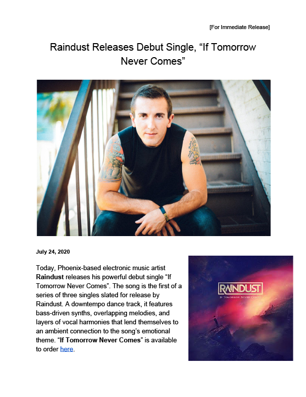 Music Press Release Writing Band Identity 